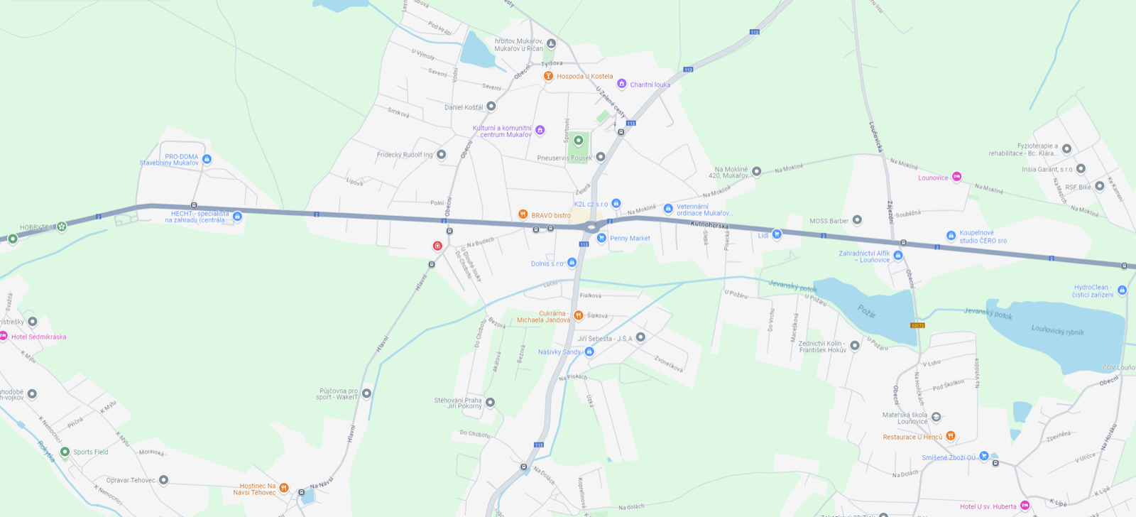 Mapa – Hairiah Studio, Pražská 155, Mukařov